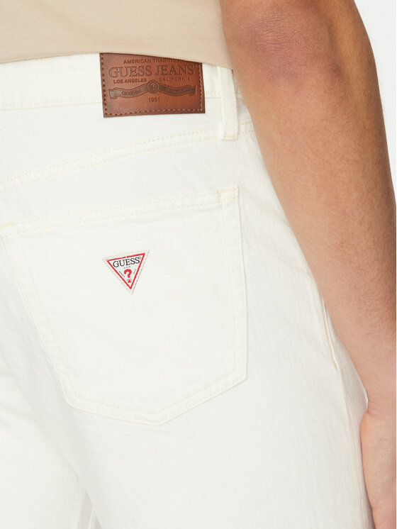 Guess Jeans Guess Jeans Jeansy M5GA1B D5OC1 Krémová Straight Fit