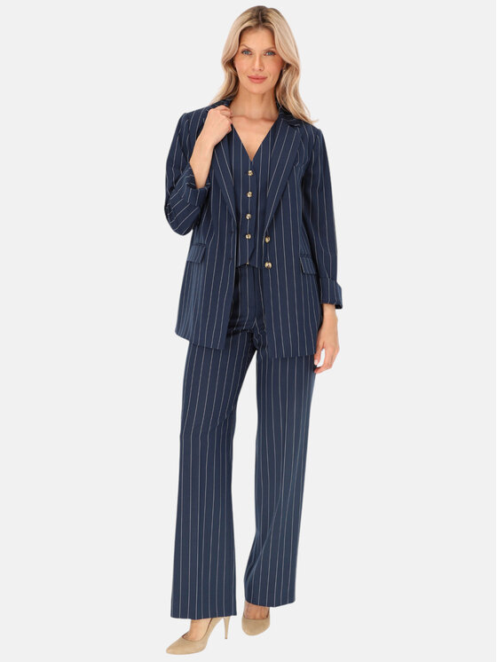 Potis & Verso Potis & Verso Marynarka Solo Granatowy Regular Fit