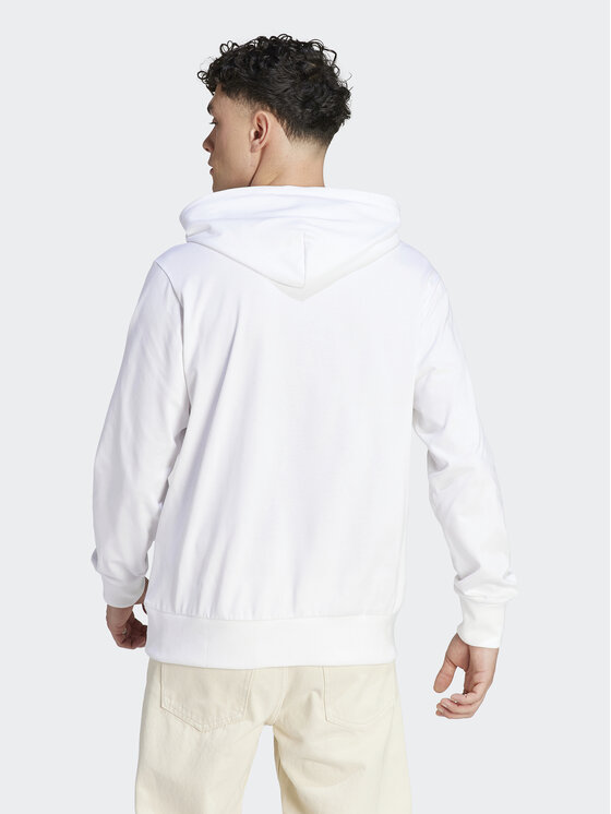 adidas adidas Bluza Essentials Logo IJ8573 Biały Regular Fit