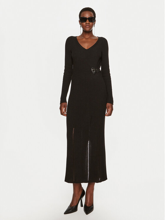TWINSET TWINSET Rochie tricotată 242TP3440 Negru Slim Fit