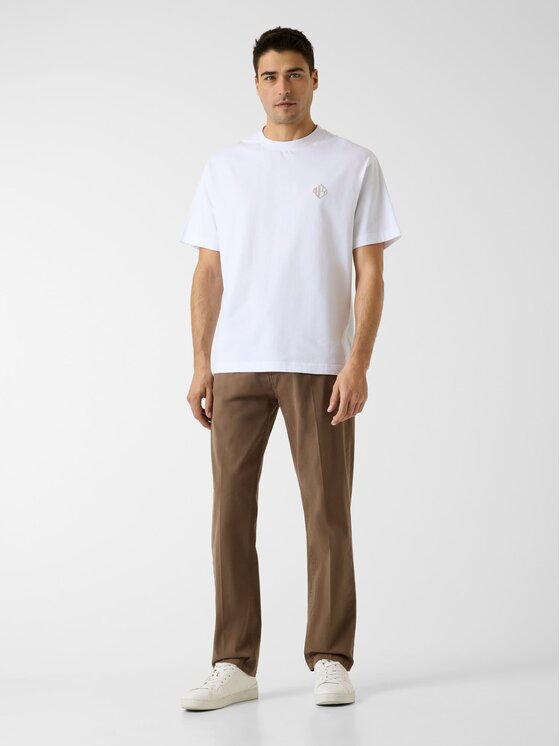 Guess Guess Spodnie materiałowe 181385 Brązowy Regular Fit