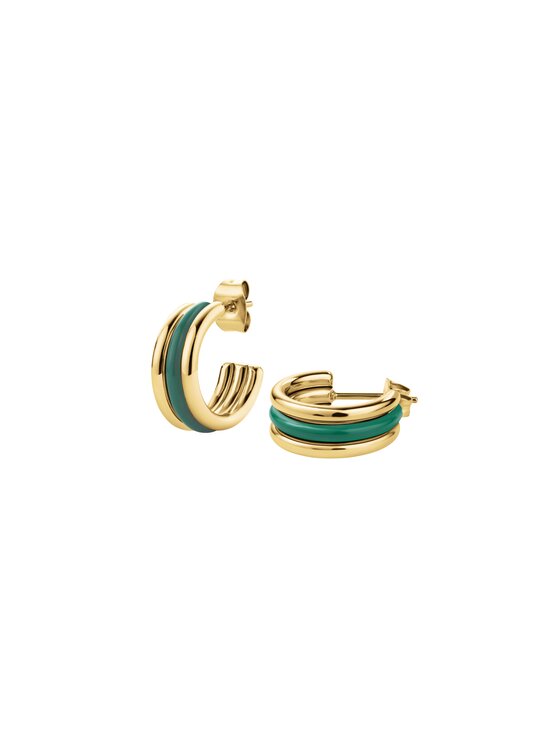 Rosefield Rosefield Kolczyki Emerald Triple Hoops Złoty