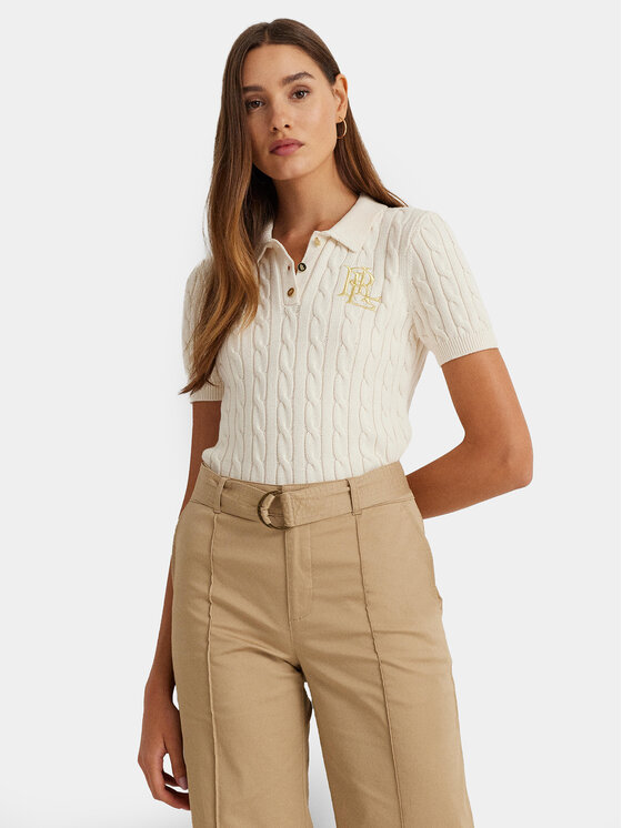 LAUREN RALPH LAUREN LAUREN RALPH LAUREN Polokošeľa 200932224001 Écru Slim Fit
