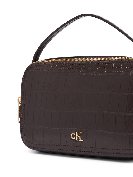 Calvin Klein Calvin Klein Ročna torba Ck Croc Camera Bag LV04F3905G Temno rjava