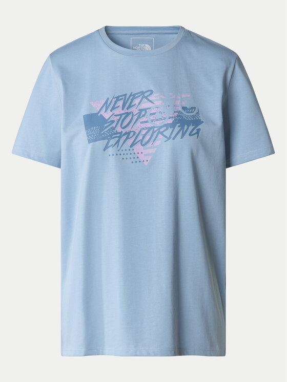 The North Face The North Face Koszulka techniczna Foundation Traces NF0A882U Niebieski Regular Fit