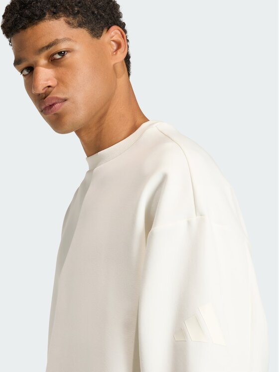 adidas adidas Longsleeve 159384 Biały Loose Fit