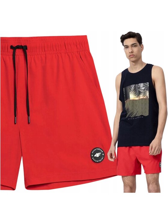 4F 4F Plavecké šortky 4FWSS24UBDSM123-62S Červená Performance Fit