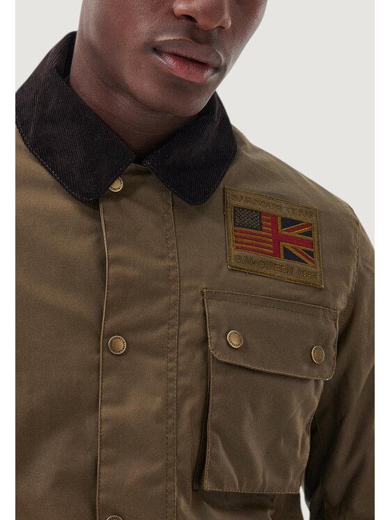 Barbour International Barbour International Kurtka skórzana WORKERS WAX Brązowy Casual Fit