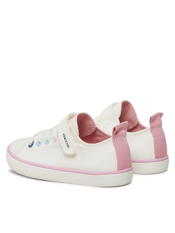 Geox Geox Plátenky J Gisli Girl J454NA 00010 C1000 S Biela