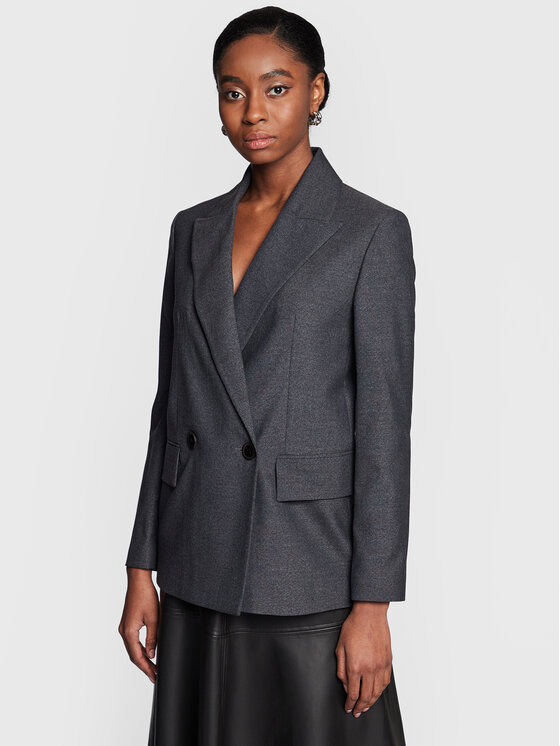 Sisley Sisley Σακάκι 22NKLW00K Γκρι Regular Fit