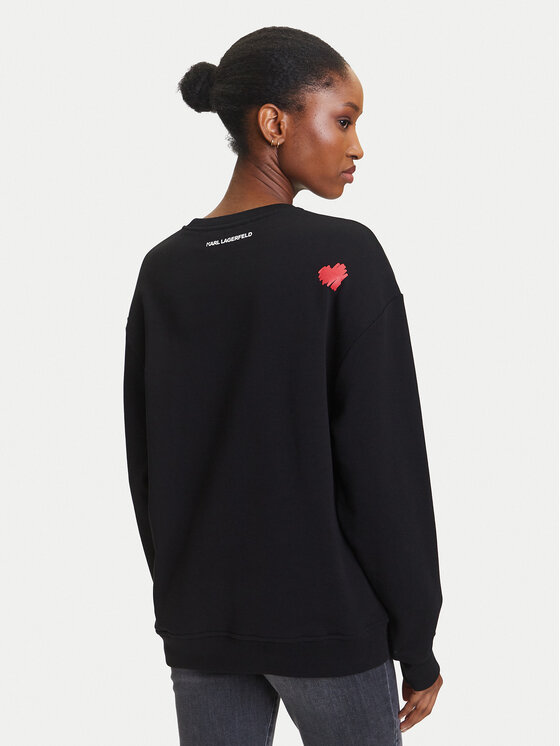 KARL LAGERFELD KARL LAGERFELD Bluza A3W20006 Czarny Regular Fit