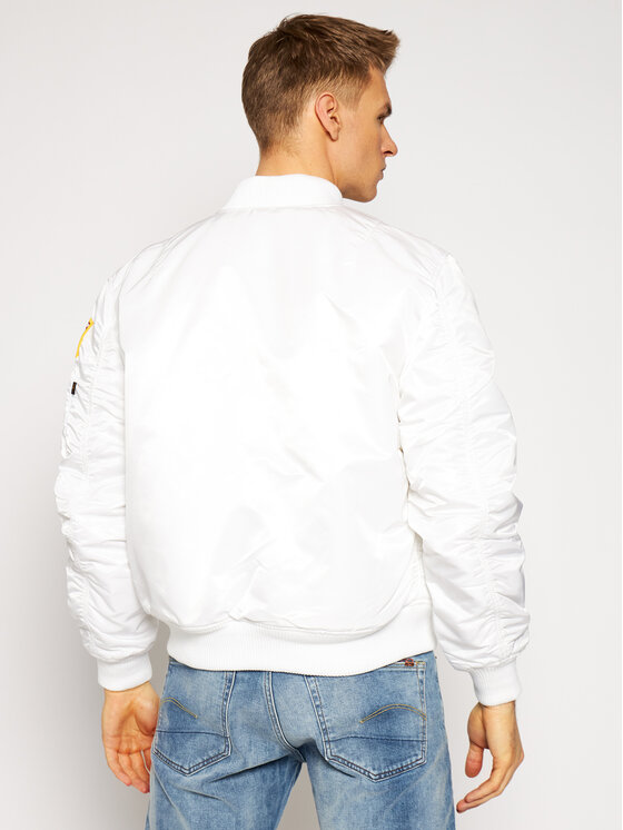 Alpha Industries Alpha Industries Kurtka bomber Ma-1 Vf Nasa 166107 Biały Regular Fit