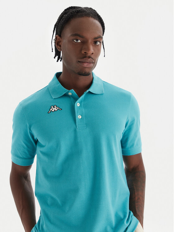 Kappa Kappa Polo majica Logo Sharas Mss 302B3D0 Turkizna Regular Fit