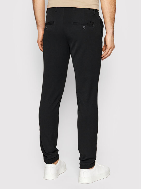 Jack & Jones Jack & Jones Kalhoty z materiálu Marco 12159954 Černá Slim Fit