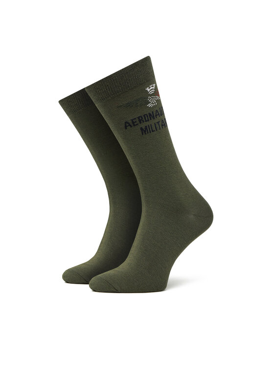 Aeronautica Militare Vysoké pánske ponožky 251CZ011L499 Zelená