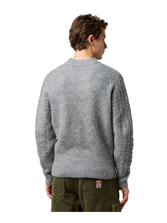 Wrangler Wrangler Sweter 112371666 Szary Regular Fit