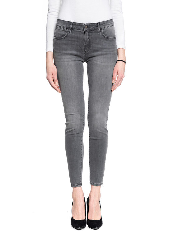 Wrangler Wrangler Jeansy SKINNY Szary Skinny Fit
