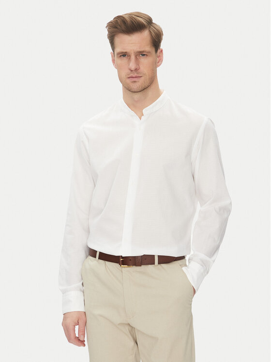 BOSS BOSS Košulja H-Joe-Standup-252 50539209 Bijela Regular Fit