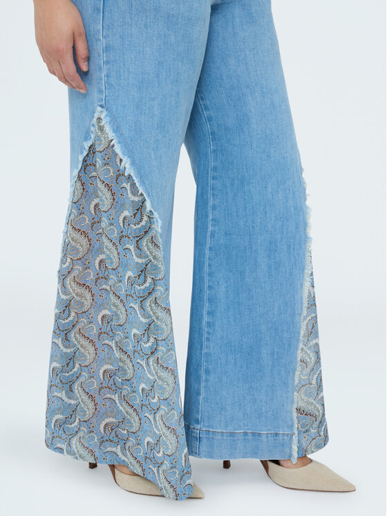 Fiorella Rubino Fiorella Rubino Jeansy P481T005234N0R4 Turkusowy Flare Fit