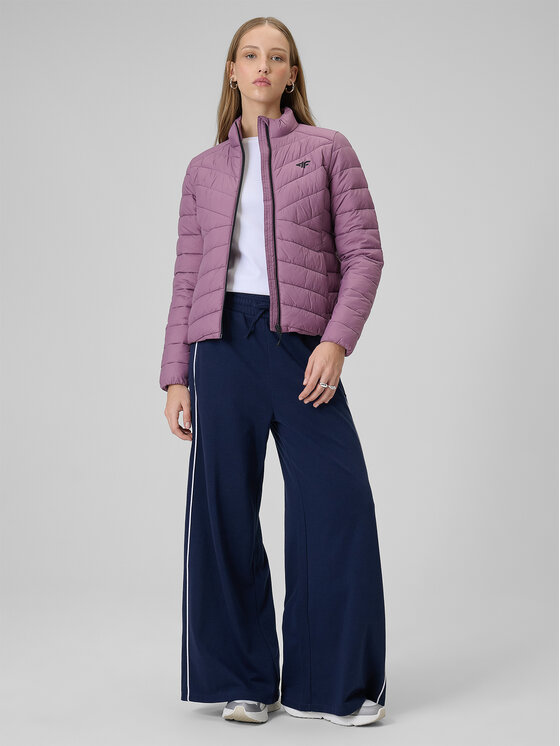 4F 4F Kurtka puchowa MIDSHOP TEXTILE Fioletowy Slim Fit