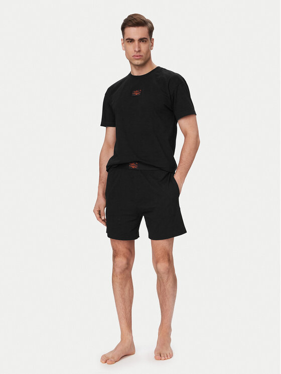 HUGO HUGO Pizsama 50559742 Fekete Regular Fit