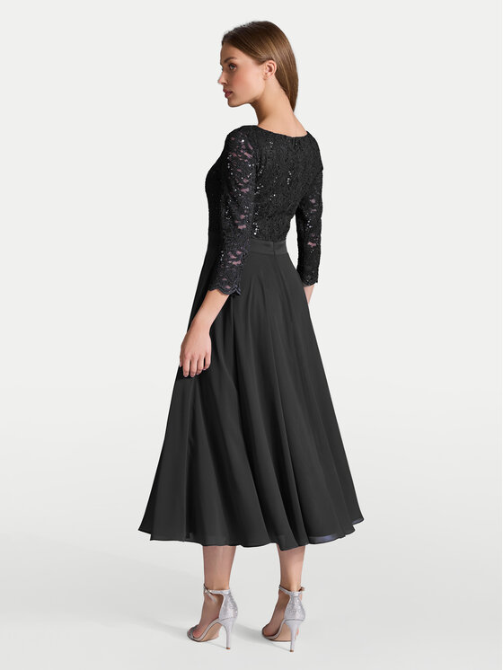 Swing Sukienka koktajlowa 77761710 Czarny Regular Fit