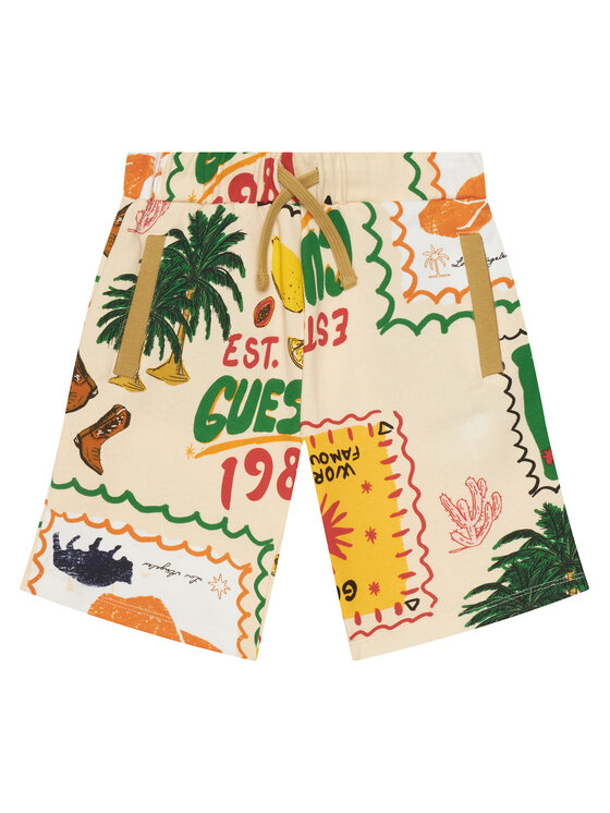 Guess Guess Sporta šorti L6GD09 KA6R4 Daudzkrāsains Regular Fit