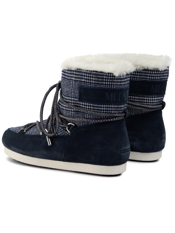 Moon Boot Moon Boot Śniegowce Mb Far Side Low Fur/Tartan 24201100001 Granatowy