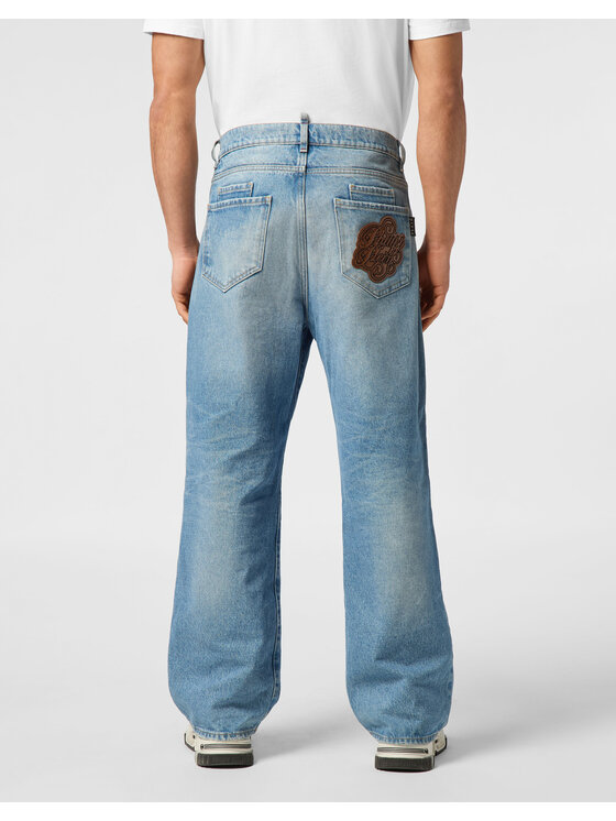 PHILIPP PLEIN PHILIPP PLEIN Jeansy 24173 Niebieski Loose Fit