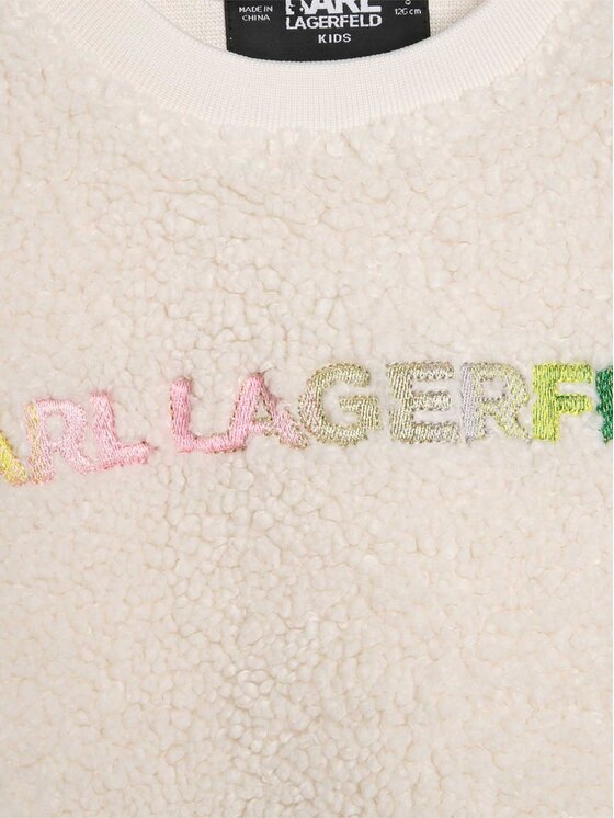 Karl Lagerfeld Kids Karl Lagerfeld Kids Majica dugih rukava Z15460 S Écru Regular Fit