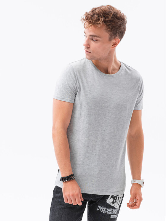 Ombre Ombre 3-dílná sada T-shirts Z30 Šedá Regular Fit