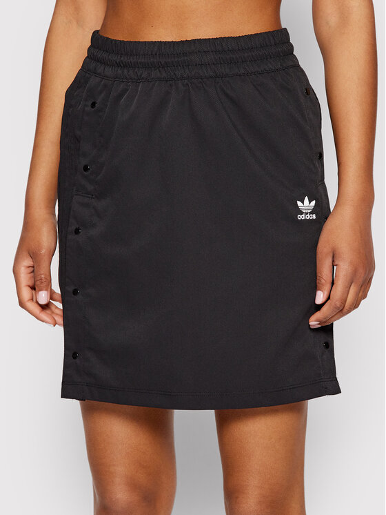 adidas Fustă trapez Always Orginal Snap HF2023 Negru Relaxed Fit