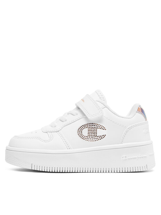 Champion Champion Sneakersy Rebound Platform Glitter G Ps Low Cut Shoe S32830-CHA-WW008 Bílá