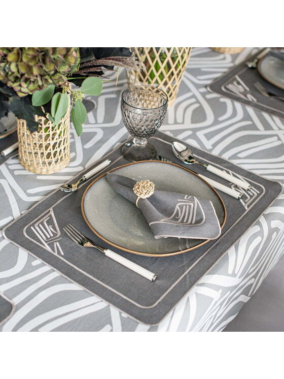 Roseberry Home Roseberry Home Serwetki Serwetki haftowane Infinity Szary