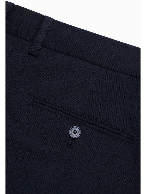 Ombre Ombre Chino kalhoty OM-PACP-0191 Tmavomodrá Regular Fit