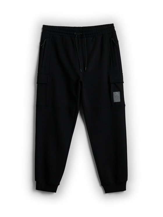 4F 4F Spodnie dresowe NIGHT RUN Czarny Regular Fit