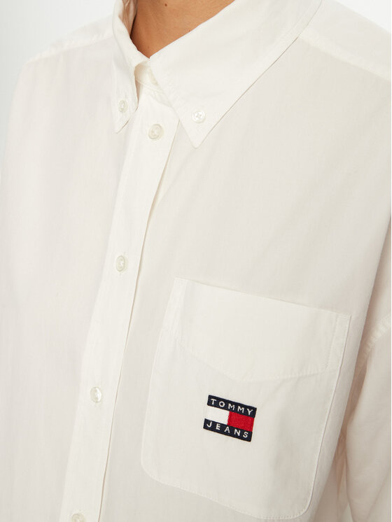 Tommy Jeans Tommy Jeans Košile DW0DW19357 Bílá Oversize