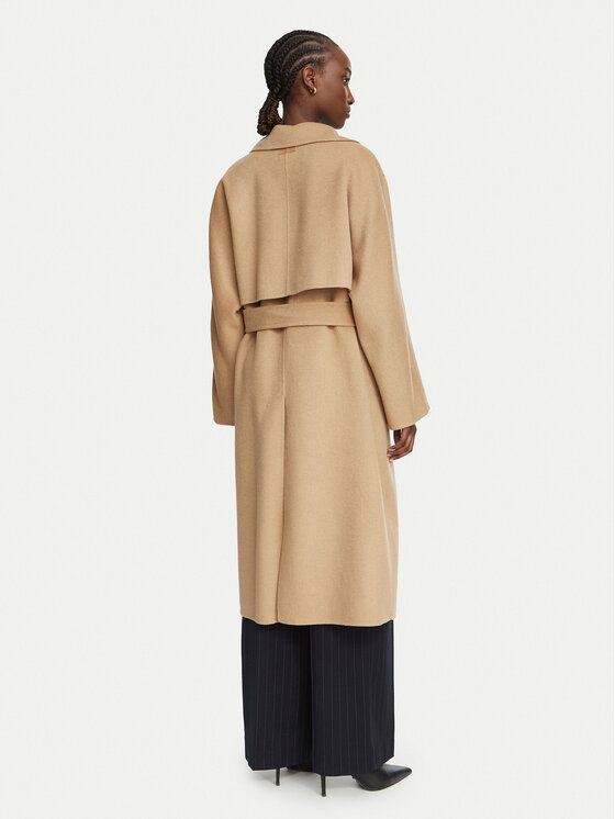 Calvin Klein Calvin Klein Vlněný kabát LV040WL571 Hnědá Regular Fit