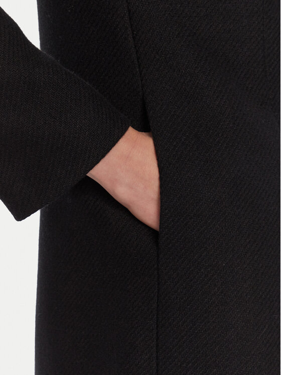 Rinascimento Rinascimento Wollmantel CFC0125616003 Schwarz Regular Fit