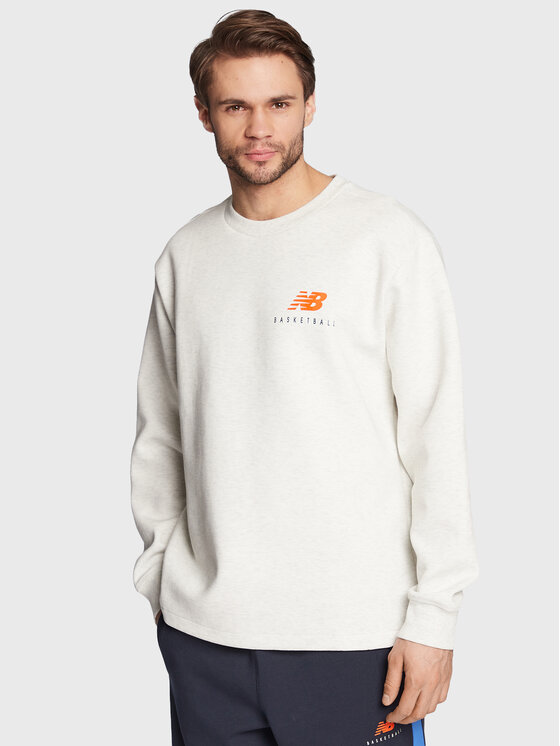 New Balance Mikina Hoops MT23586 Sivá Relaxed Fit