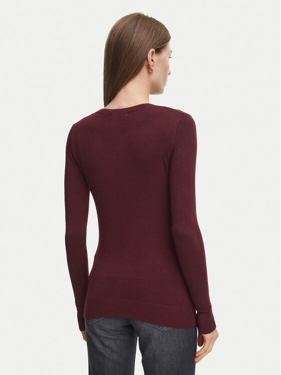 Guess Guess Sweter W6BR55 Z1456 Bordowy Regular Fit