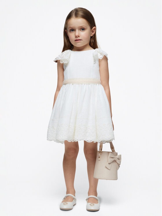 Mayoral Mayoral Rochie elegantă 3914 Écru Regular Fit