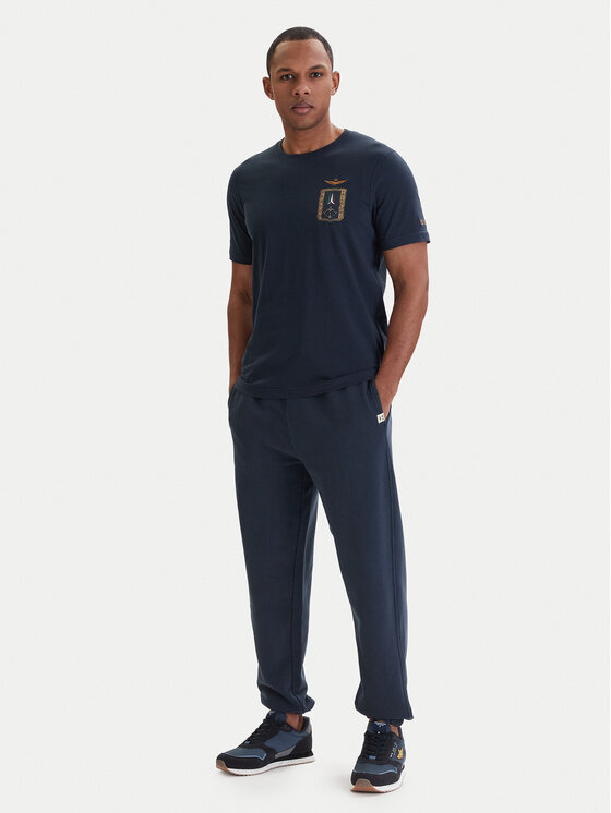 Aeronautica Militare Aeronautica Militare Marškinėliai 261TS2534UJ00641 Tamsiai mėlyna Regular Fit