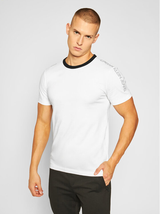 Calvin Klein Jeans T-shirt J30J316456 Bianco Slim Fit • Modivo.it