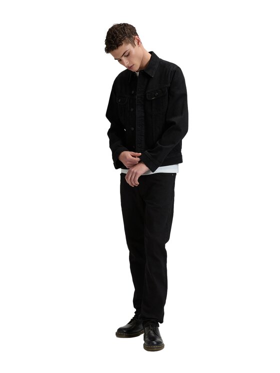 Lee Lee Kurtka jeansowa 112376448 Czarny Regular Fit