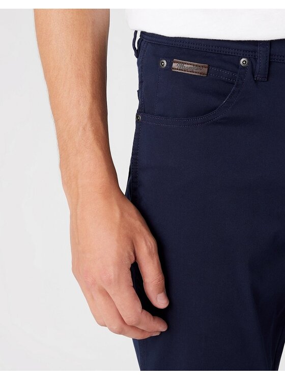 Wrangler Wrangler Spodnie materiałowe TEXAS SLIM Niebieski Slim Fit