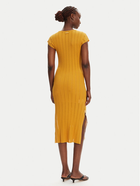 PINKO PINKO Úpletové šaty 104745 A2FR Hnědá Regular Fit