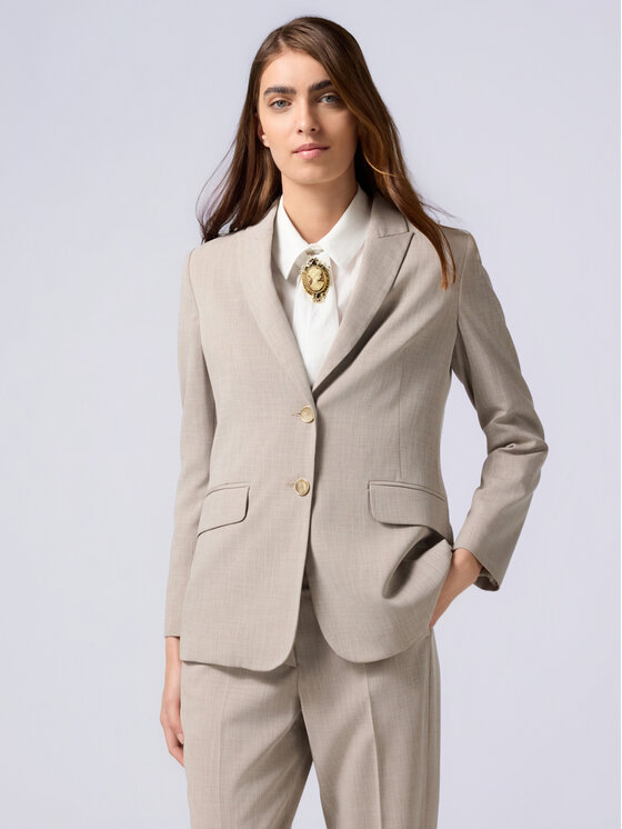 Oltre Oltre Giacca outdoor Q766R004531N002 Beige Regular Fit