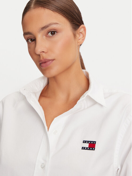 Tommy Jeans Tommy Jeans Πουκάμισο DW0DW19709 Λευκό Relaxed Fit