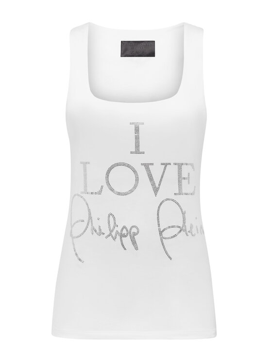 PHILIPP PLEIN PHILIPP PLEIN Tank top 1933 Biela Skin Tight Fit